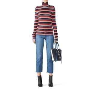Anthropologie M.i.h. Jeans Merino Wool Blend Striped Moonie Polo Sweater XS